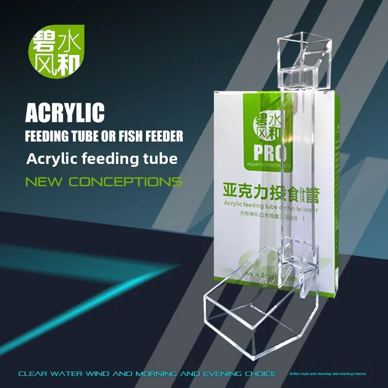 

BSFH Acrylic Feeding Tube Pro- Precision Fish Food Dispenser, Anti-Float BPA-Free Design for Crystal Shrimp/Fry,with Suction Cup