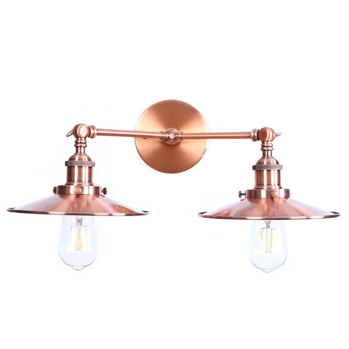 System Rural Concise Personality Restaurant Aisle Indoor Tungsten Wire Warehouse Red Bronze Originality Both Head Wall Lamp