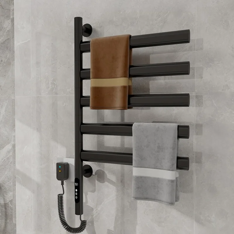 Electric Bath Towel Warmer Stainless Steel Waterproof Digital Display Electric Towel Heated Rack Home Bathroom Equipment