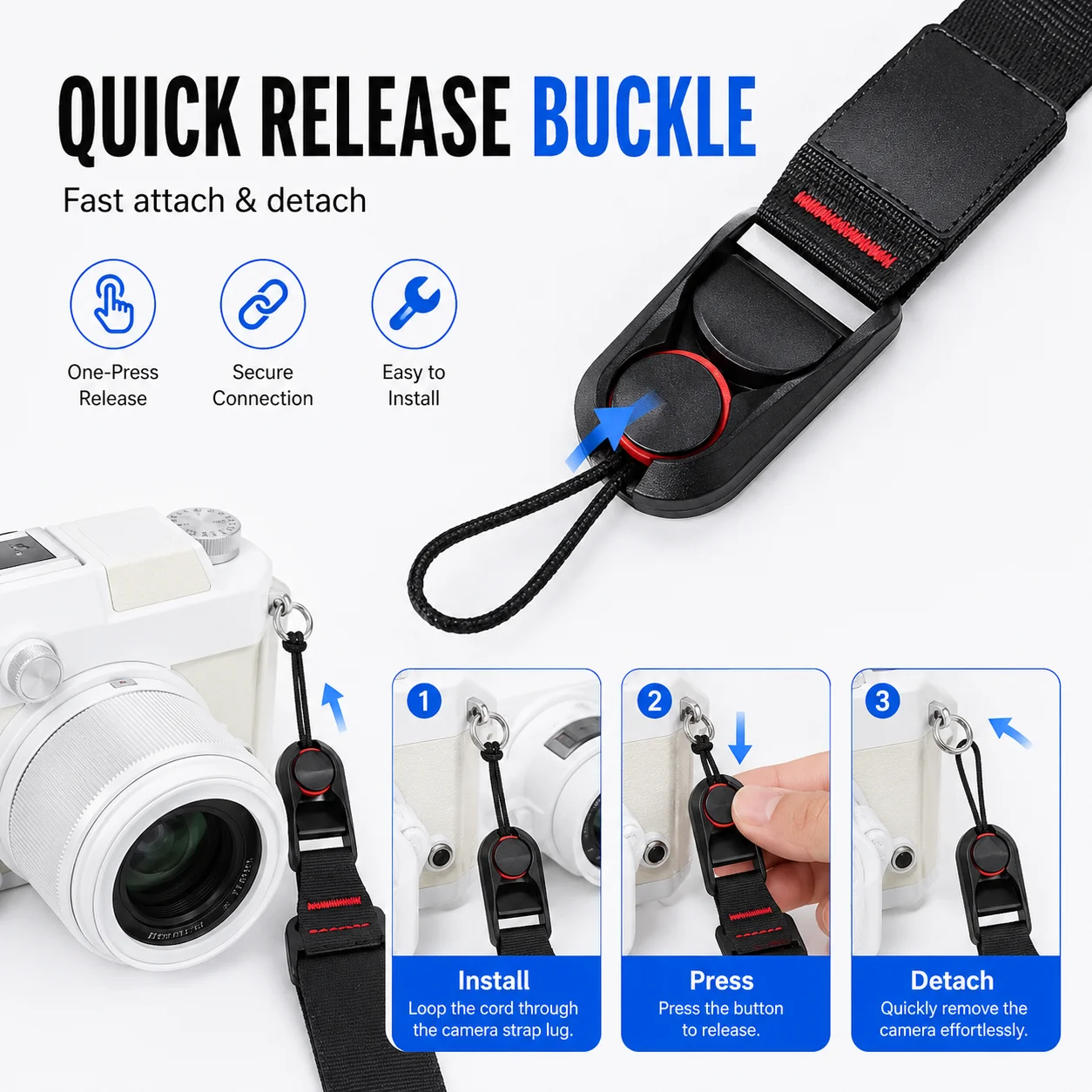 SOARSHOT Quick Release Camera Shoulder Strap Anti Slip Neck Strap Adjustable DSLR Mirrorless Camera Belt for Canon Sony Nikon