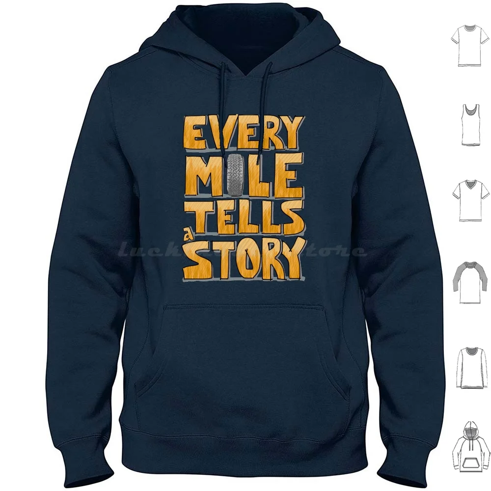 Tire In The Mile Hoodie Cotton Long Sleeve Landcruising Landcruising Adventure Every Mile Tells A Story Since 2003 Fj40 Bj45