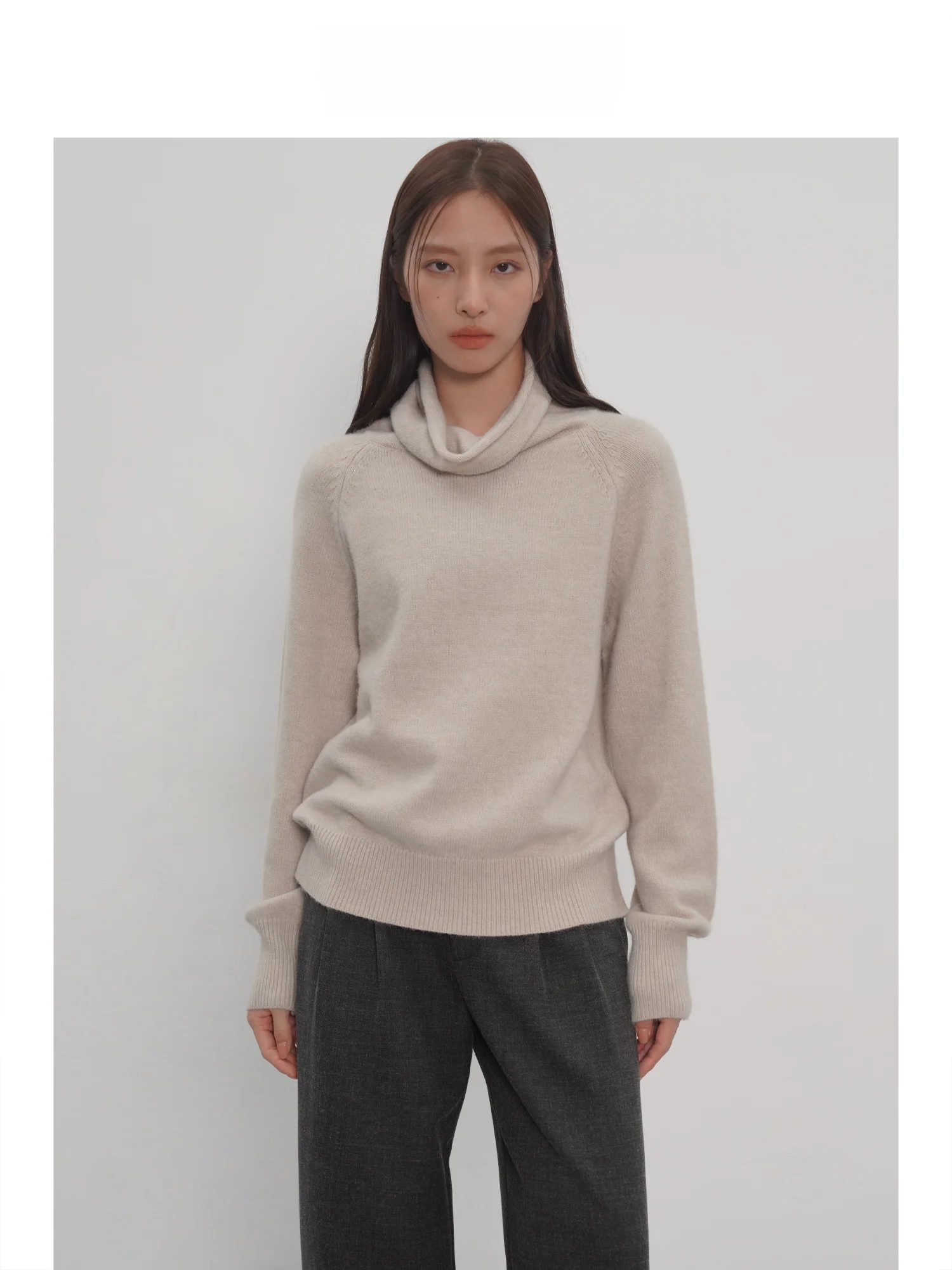 

Женский вязаный свитер EIGHTHMONTH: новинка зимы, теплый, с воротником-стойкой, длинными рукавами, стандартный крой, французский стиль