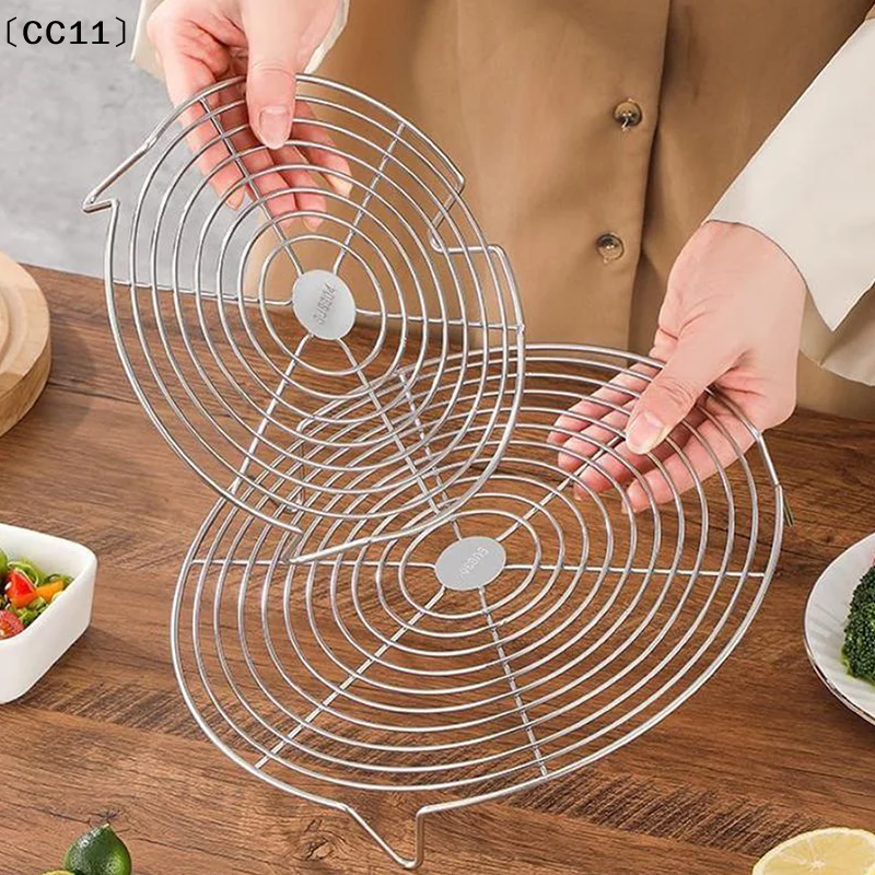 Stainless Steel Steamer Rack Multifunction Pot Steaming Tray Dumplings Eggs Grill Stand Kitchen Tableware Cooking Utensils〔CC11〕