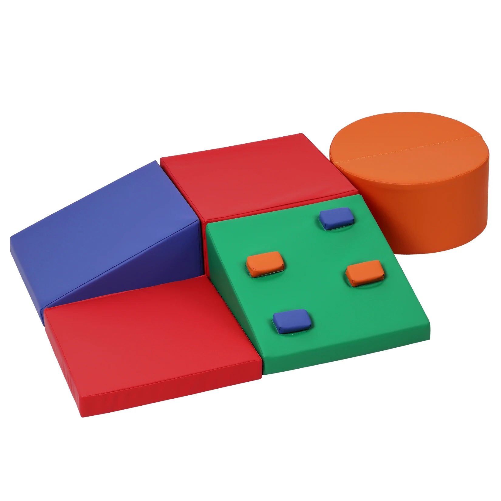 5 Piece Kids Climb & Crawl Soft Foam Block Activity Play Structures for Child Development Color Coordination Motor Skills