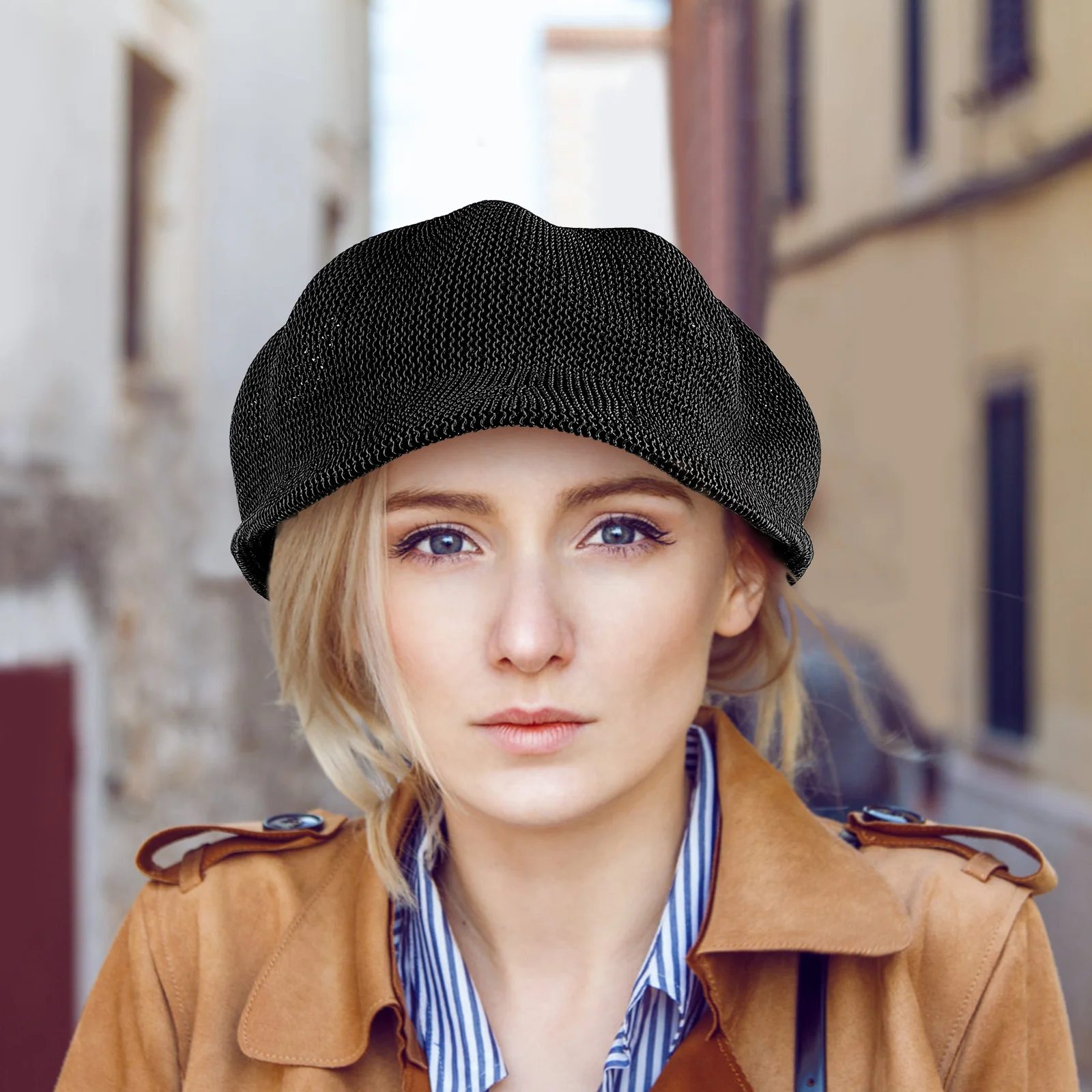 

1pc Octagonal Sun Straw Braid Visor Cap For Women Sun Protection Outdoor Activities Hat Windproof Breathable Beach Camping