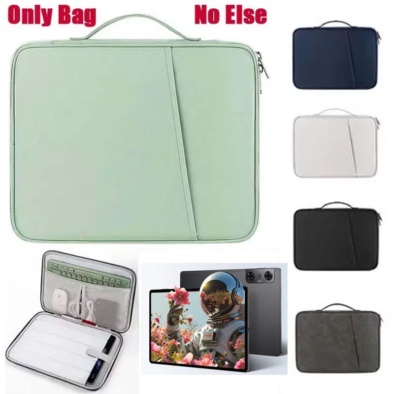 for ZTE Nubia Pad 3D II Tablet Storage Bag Waterproof Sleeve Handle Zip Pouch Multi Pockets for Cable Mouse Keyboard Carry Case