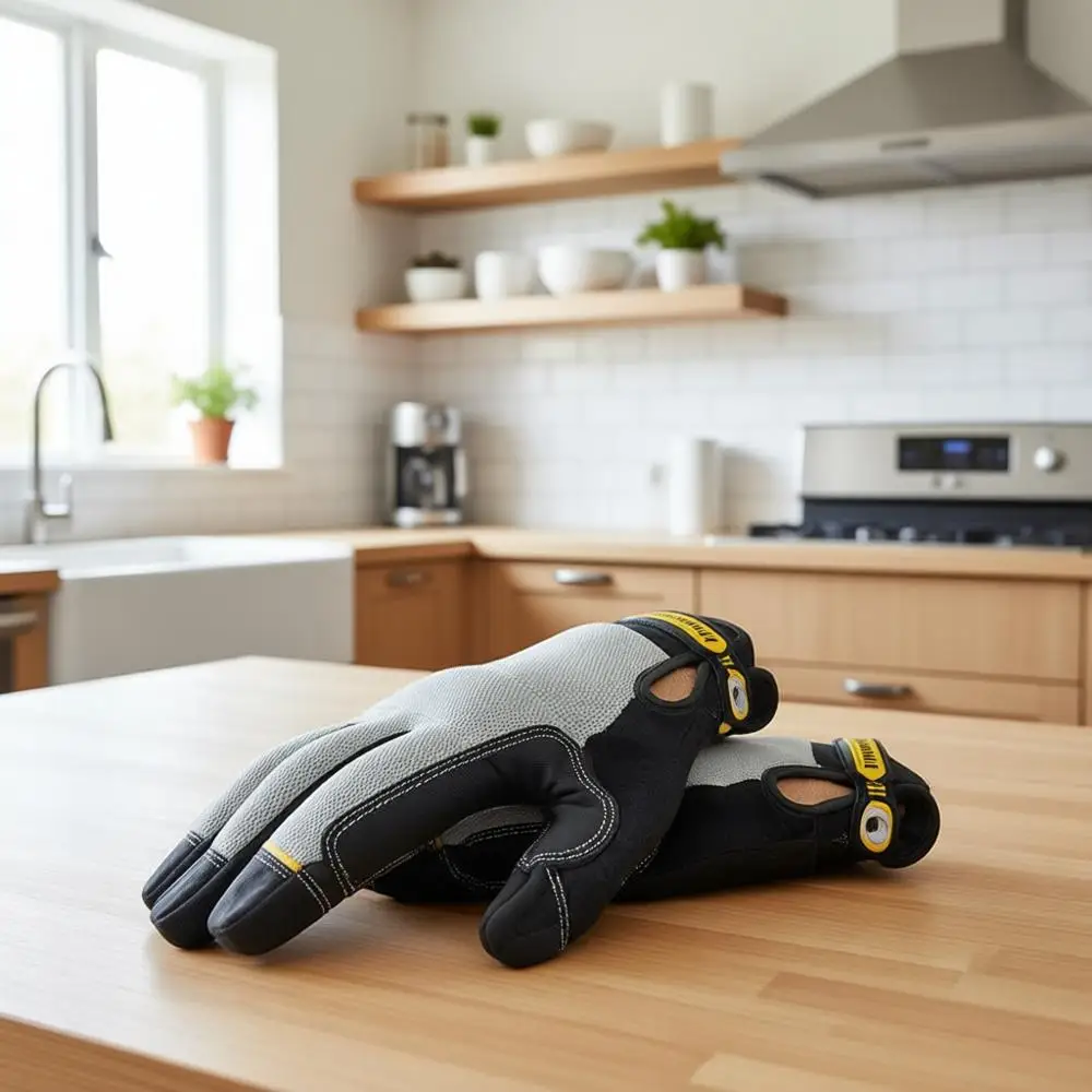 

Серые большие рабочие перчатки из кевлара (США)