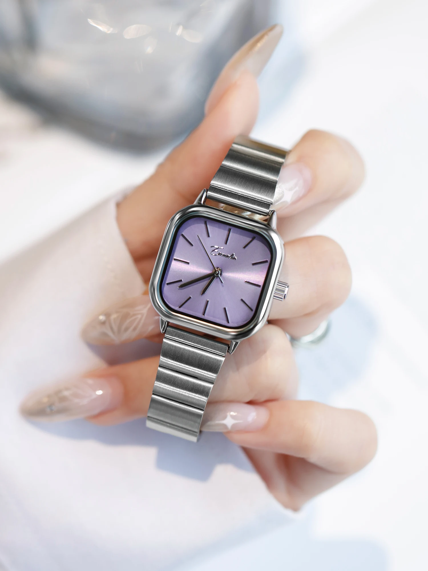 

Original ladies watch 2025 new student square steel band ladies watch light luxury gift high quality luxury watch female gift