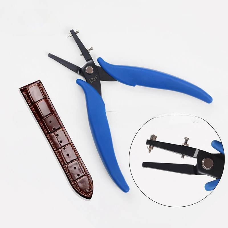 1PC Hand Strap Watch Band Belt Punching Puncher Leather Punch Tool Hole Pliers Grommet Eyelet Plier 2mm 1.6mm