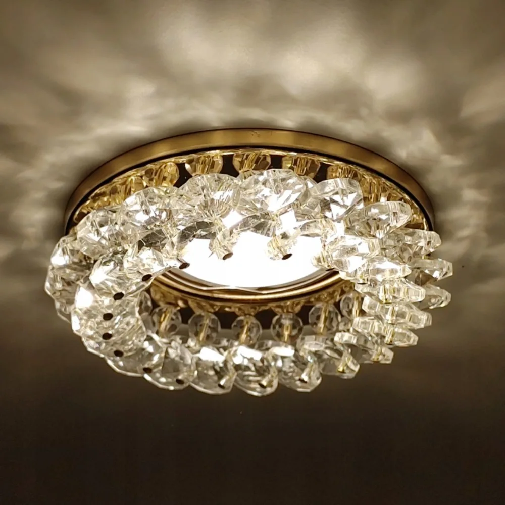 

Встраиваемый светодиодный светильник JOYINLED Gold Chrome Crystal (GU10/MR16) с диаметром выреза 75 мм Светильник точечный 90 мм