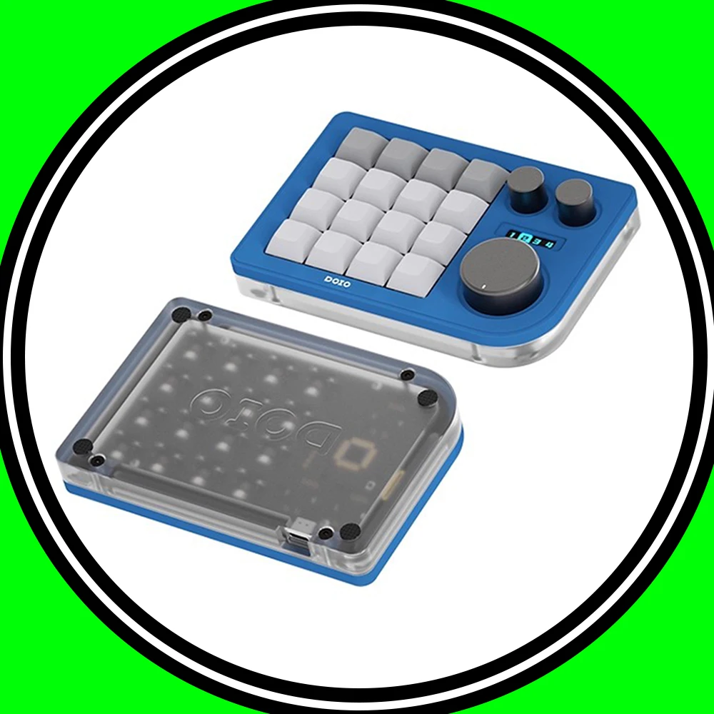 

DOIO KB16-01 Mechanical Keyboard Three Knobs RGB 16 Keys Mini Designer Keyboard Customization QMK VIA Keypad Gifts