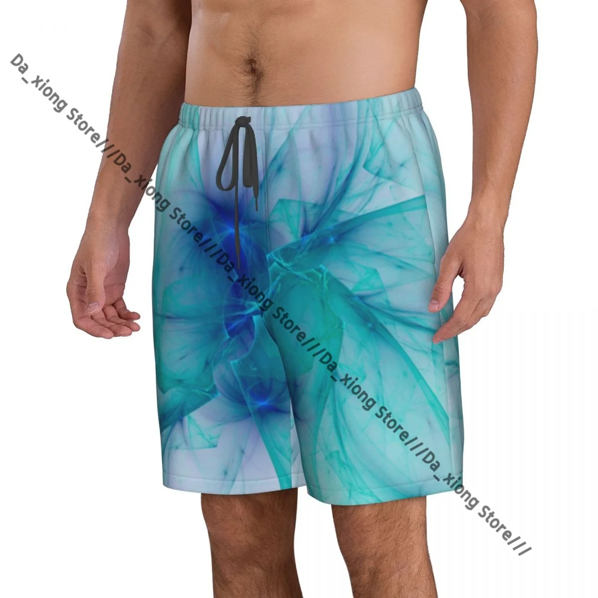 Men Beach Short Quick-drying Swimming Trunk Psychedelic Style Alternate Shapes Image Swimwear Swimsuit Bathing Shorts