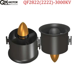 QX-Motor 70MM EDF 6 Blades Ducted Fan With QF2822 3000KV Brushless Motor For RC Airplane Drone Model Spare Accessories