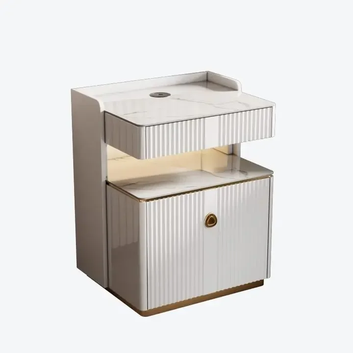 Bedside safe Home bedside table Safe integrated intelligent fingerprint password Remote intelligent control safe deposit box