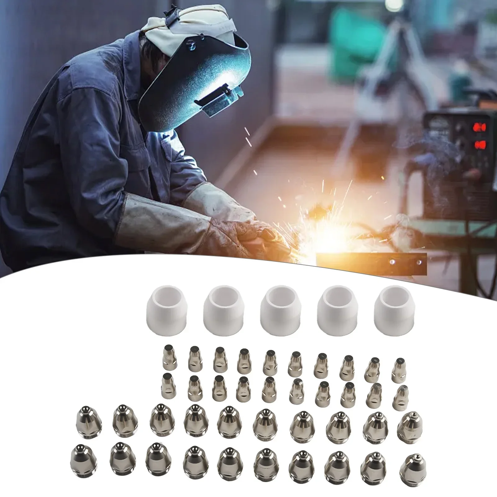 

Plasma Cutting Torch P-80 Indoor 1.5 100Amp 40MM 45pcs 80-100A Welding Accessories For Panasonic Plasma Electrode