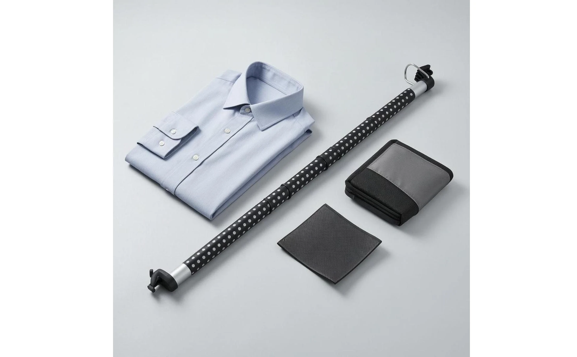 Telescopic Car Clothes Hanger Rod Perforated Car Clothes Hanger Bar Telescopic Garment Rack Hooked Ends Heavy Duty