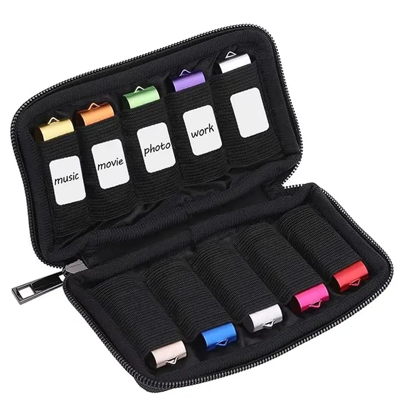 HOT For USB Flash Drive Case With Labels- Thumb Drive Holder Case, For USB Organizer Storage Bag For USB Memory Stick~Jul.