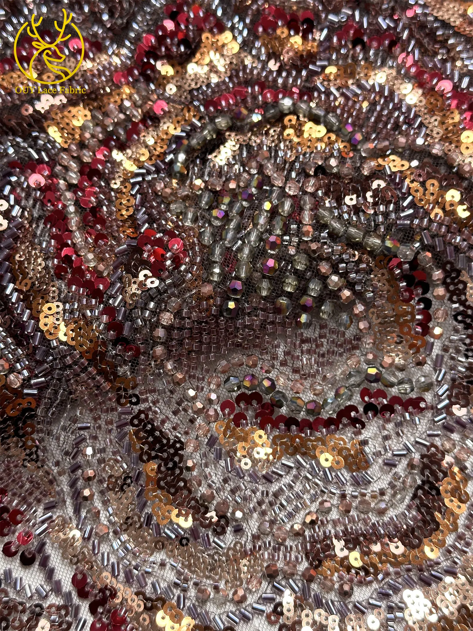Afrikanischer Bräutigam Schwer Perlenverzierter Spitzenstoff 2026 Hochwertige Französische Nigerianische Pailletten-Spitze Brautkleid-Material – Detail 17
