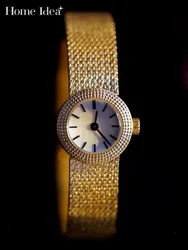 Vintage Designer Women Elegant Quartz Watch Round Stainless Steel Wristwatches Office Ladies Fine Accessories