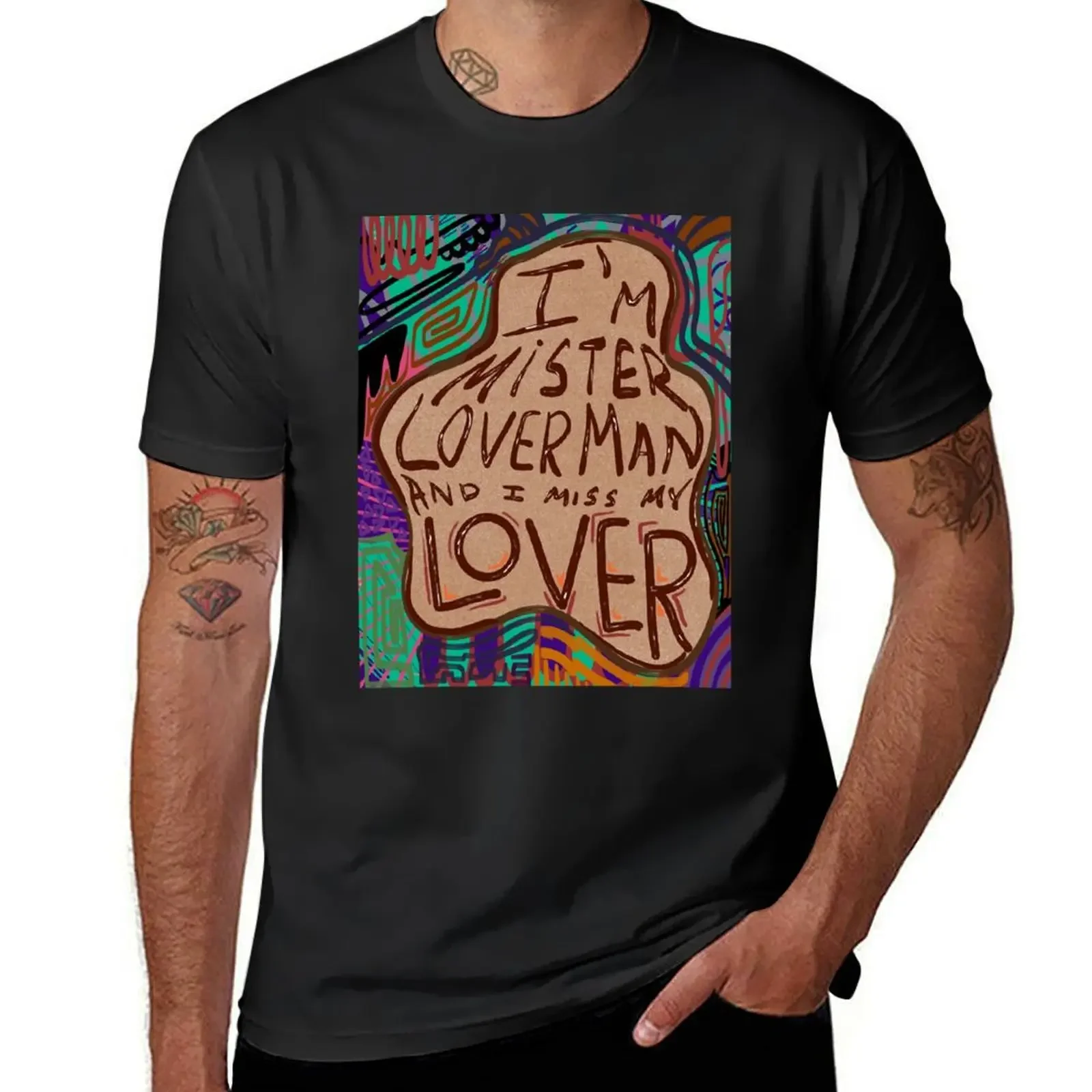 

Футболка I'm Mr Loverman Tri-blend, мужская одежда, мужские рубашки больших размеров, футболка с рисунком