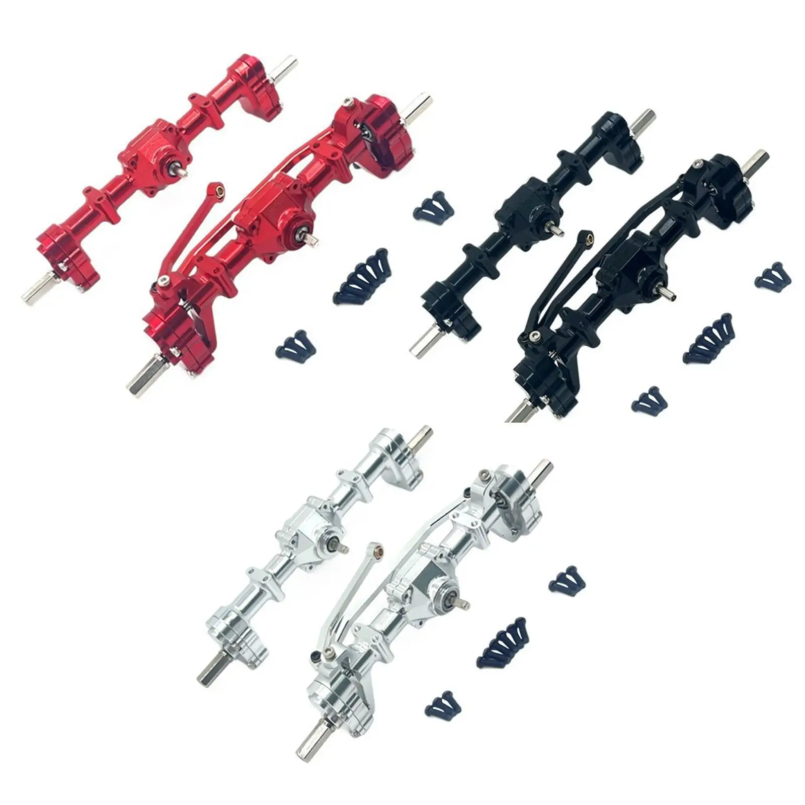 1:16 RC Front Rear Axle DIY Modified Easy to Install Aluminum Alloy Replacements Sturdy for C14 C44 B24 C64 RC Hobby Car