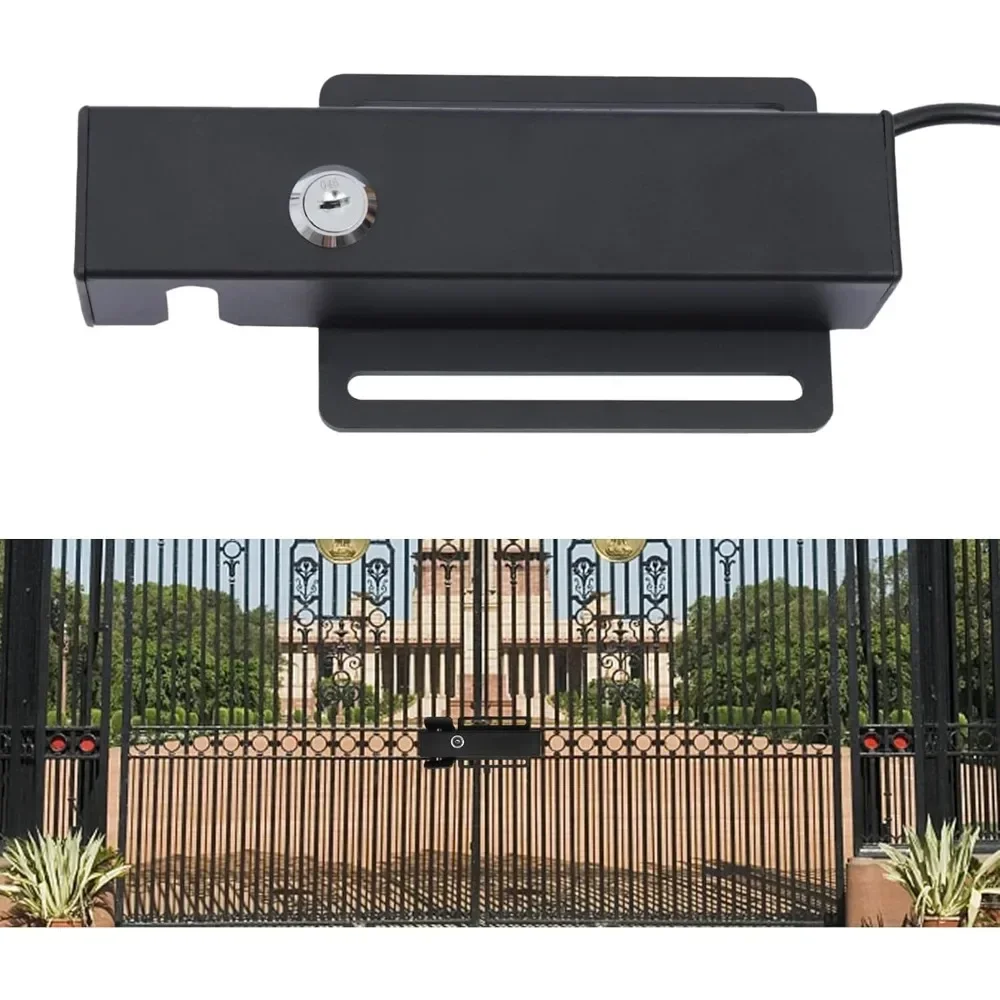 Automatic Electric Gate Lock 12-24V Three Rolling Teeth Single Double Gate Operator System Device Safe Security Gate Lock