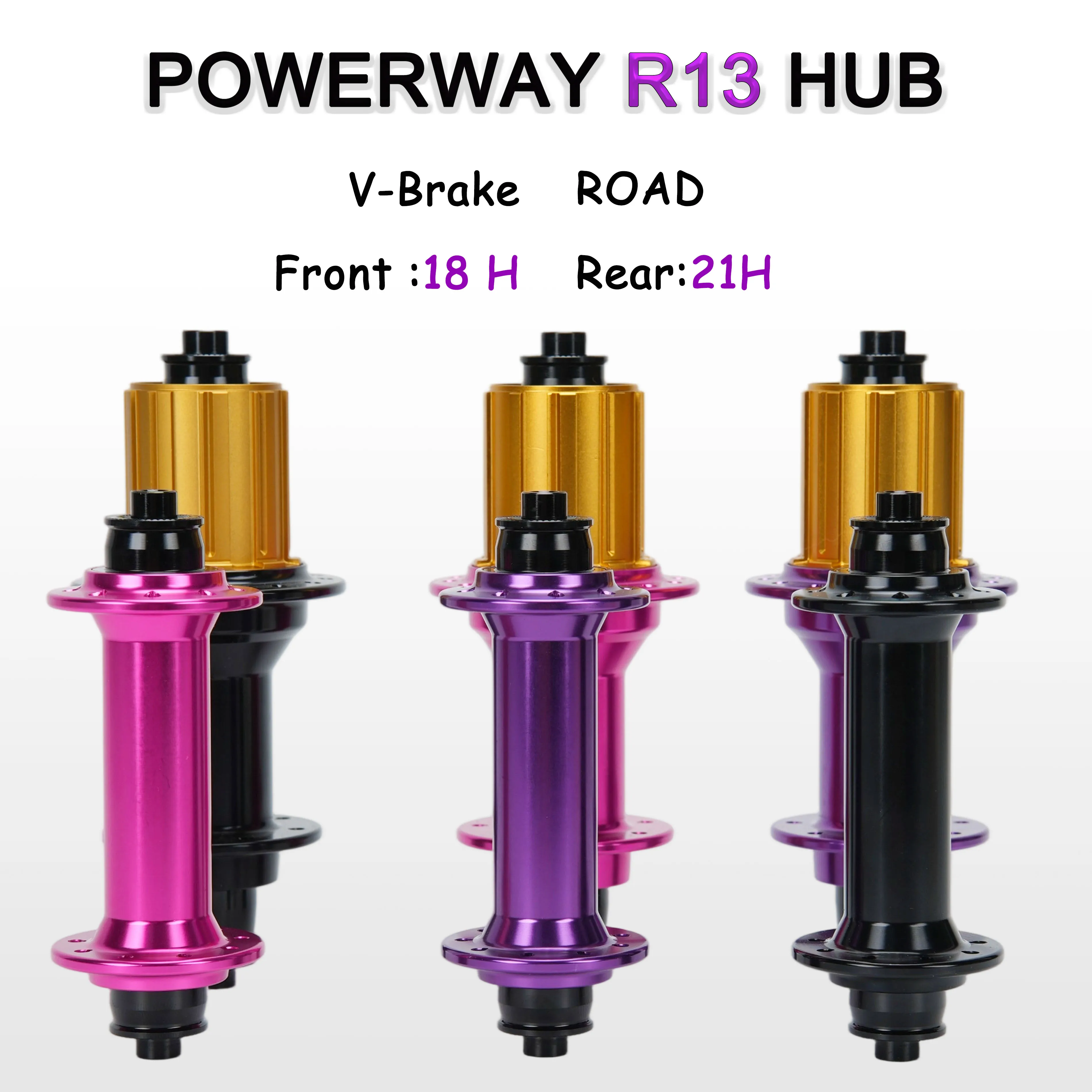 

Суперлегкое колесо POWERWAY R13 18H/21H 6 собак, дорожный велосипед, V-образное колесо, тормозные ступицы J-образной формы, 275 г, аксессуары для велосипеда HG