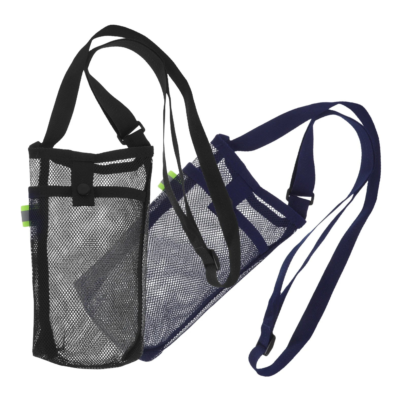 

2Pcs Water Cup Crossbody Mesh Bag Bottle Set Outdoor Storage Shoulder Men Women Holder Sling Reusable Lightweight Travel Office