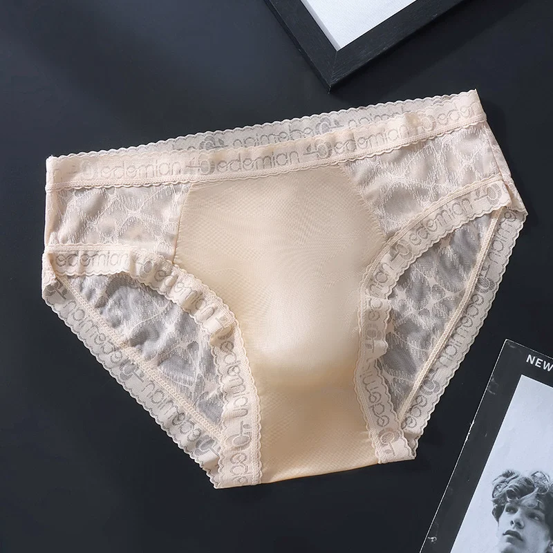 

Men Transparent Ultra-Thin Ice Silk Briefs Sexy Seamless Underwear Lace U Bulge Pouch Quick Drying Underpants Breathable Panties