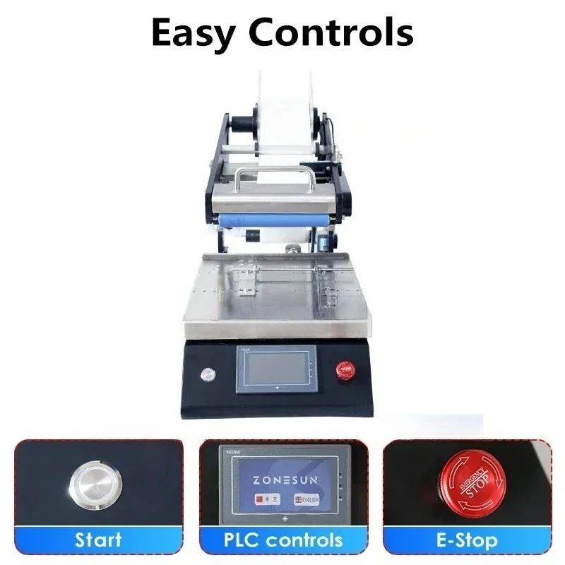 Flat Surface Square Bottle Labeling Machine Sticker Label Applicator Boxes Cartons Labeler ZS-TB4