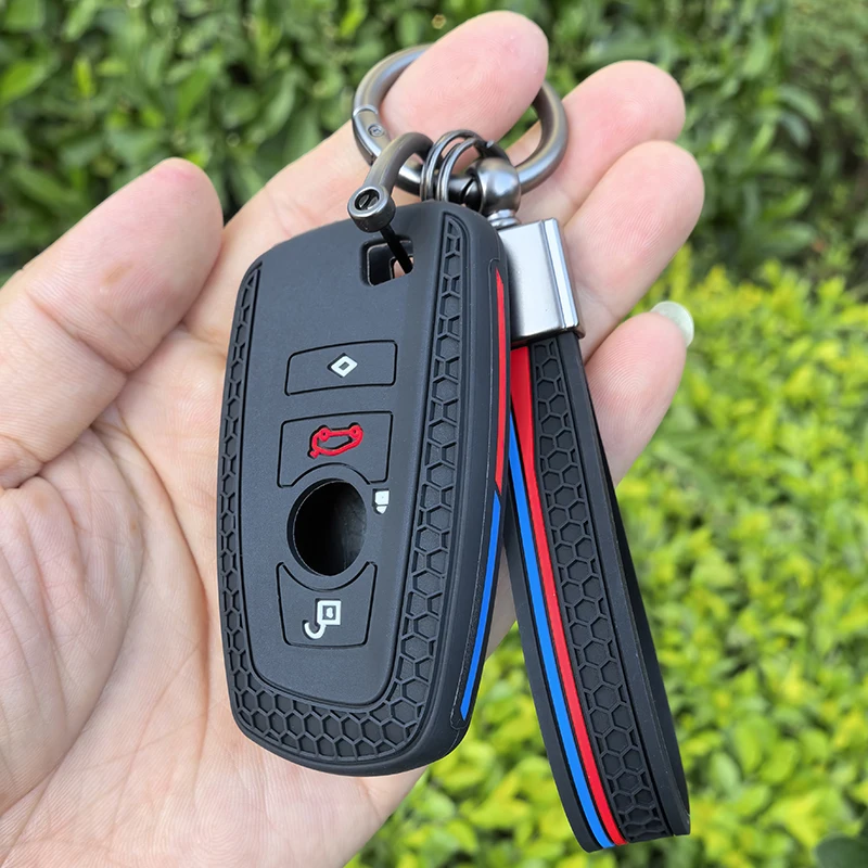 Silikon-Schlüsselhülle für BMW F30 F31 F32 F34 F20 F21 F07 F10 1er 3er 5er 7er Serie M3 M4 X1 X3 G01 X4 G02 X5 F15 F16 Autoschlüssel-Abdeckung