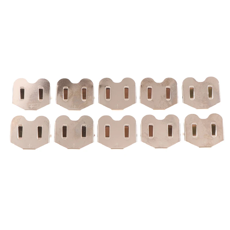 10Pcs CR2450 Button Battery Holder Coin Cell Retainer Phosphor Bronze Battery Sheet Patch Plate Battery Solder Plate Connecting