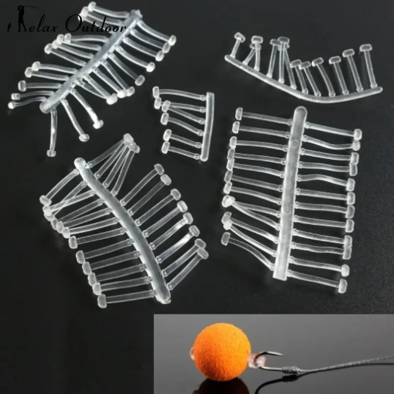 5Cards Carp Fishing Hair Rig 20 MmFishing Bait Stop Pop Up Rig Stoppers Clear Color Boilie Inserts B368