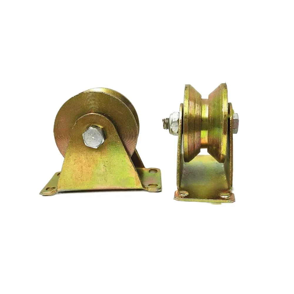 

2pcs Heavy Duty V Groove Pulleys Double Axis Bearing Smooth Rolling V Sliding Track Wheels Easy Install Industrial Grade
