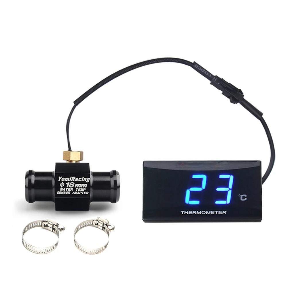 Motorcycle KOSO Water Temperature Mini Meter For XMAX250 300 NMAX CB 400 CB500X Sensor Water Temp Adapter Scooter And Racing