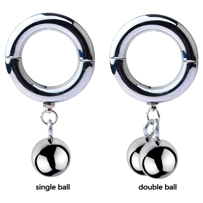 حلقات القضيب المعدنية القضيب ممارسة كيس الصفن عبودية الكرة نقالة الذكور العفة القضيب الدائري الكبار الجنس لعب للرجال ديك كوكرينج #6