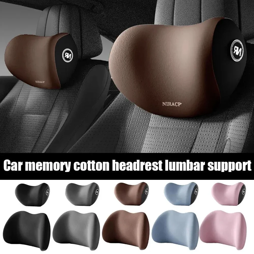 Waist Cushion Lumbar Support For Mercedes Benz SLK SLC A AMG A45 AMG C AMG C63 AMG E AMG E55 AMG GT AMG Car Neck Headrest Pillow