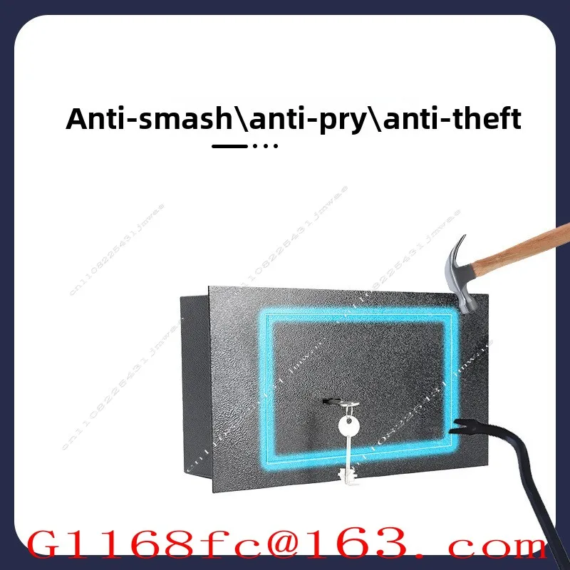 High Quality Professional Wall Entry Mechanical Key Mini Safe, Small Safe, All Steel Storage Box Parts