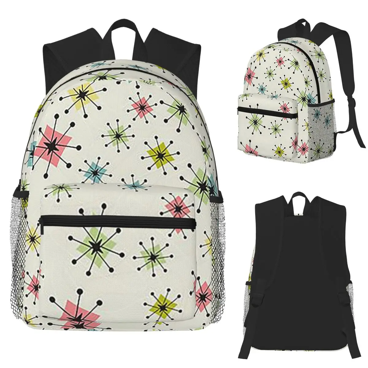 

Atomic Era Graphic Student Backpack School Bag Hiking Travel Daypack for Boys Girls Bookbag Shoulder Bags