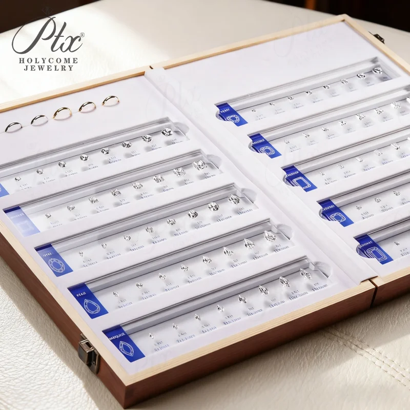 Comparison Ring Sizer Tester 5A CZ Moissanite Diamond Jewerly Dealer Tools Set Tools Size Shape Reference Top Quality Wholesale