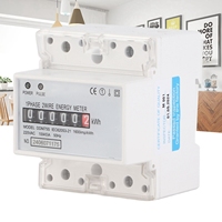 Single Phase 4P LED Din Rail Electricity Power Consumption Wattmeter Energy Mete DDM75S 10‑40A Din-rail Energy Meter