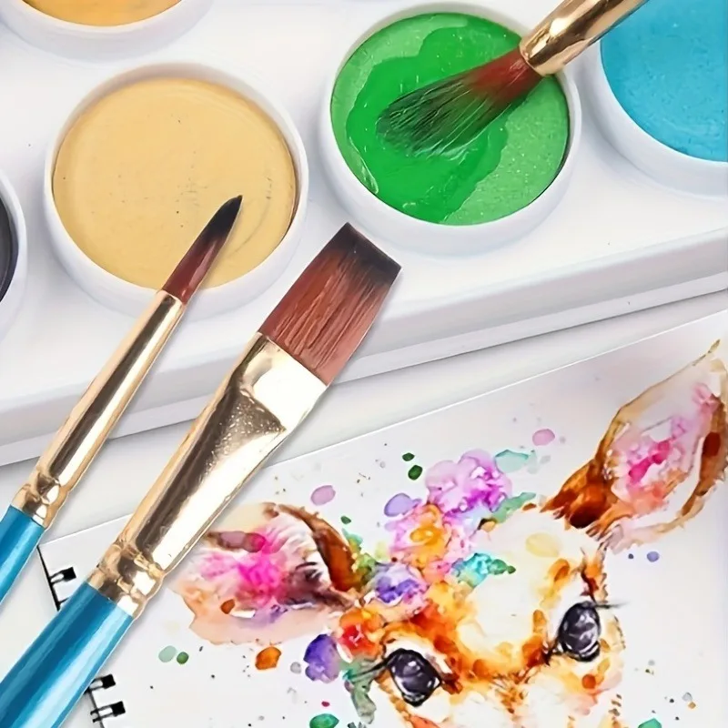 10/20/30/50 Professional Artist Brush Set - Durable Synthetic Brush, Suitable for Watercolor and Oil Painting, DIY Handicrafts