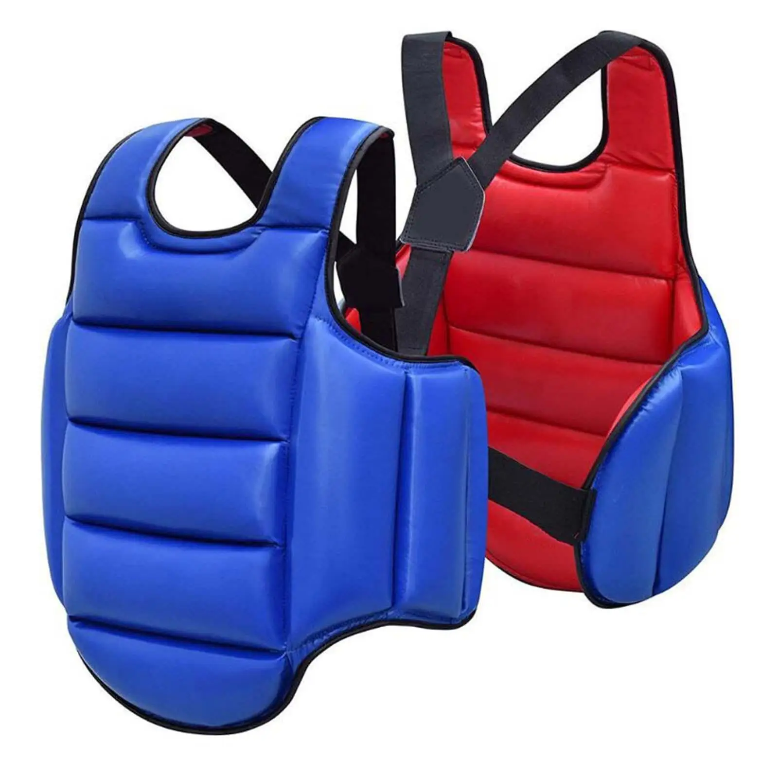 Breathable Chest Protector Comfortable To Wear And Provides Ribs Protection For Martial Arts Red Blue M