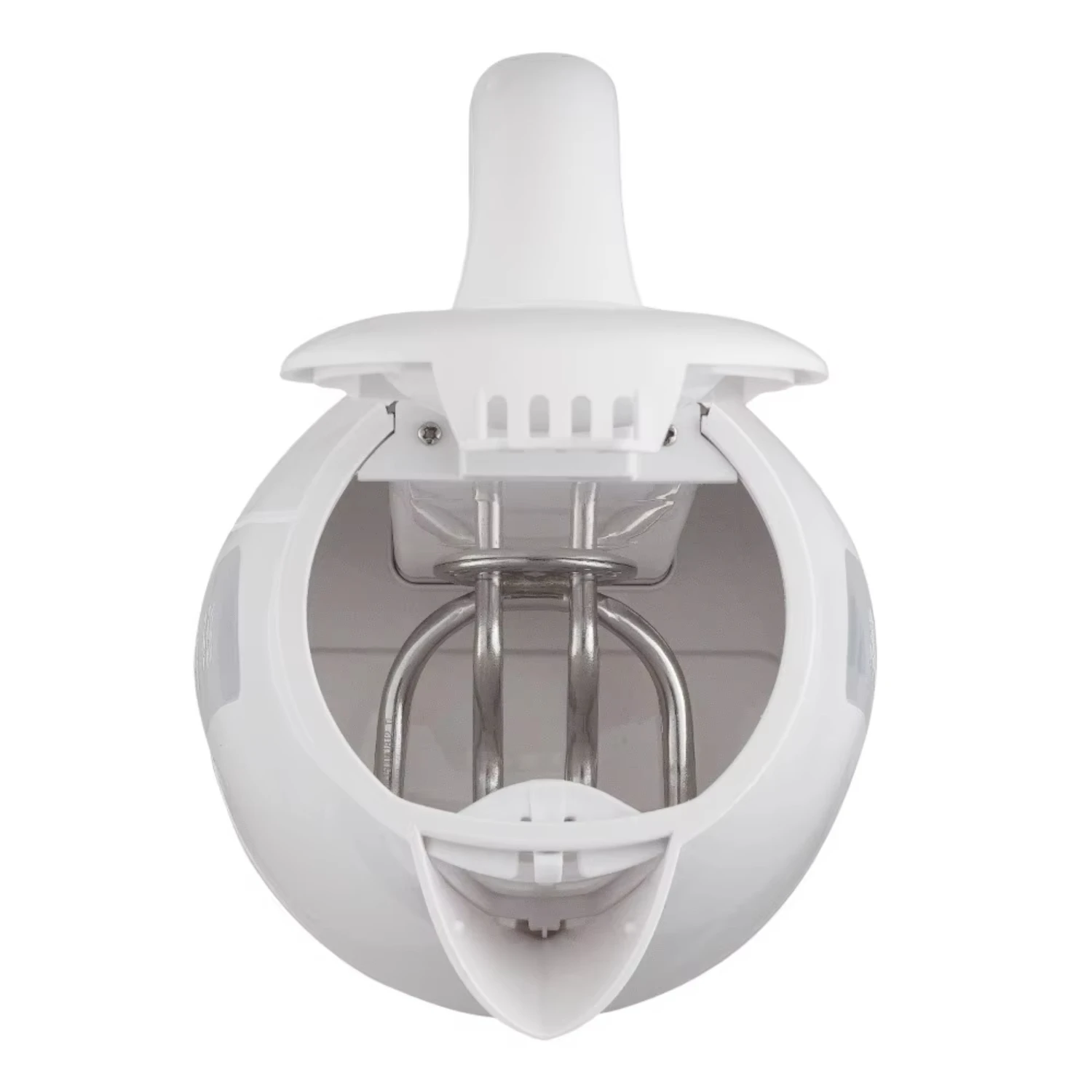 Chaleira de plástico de 1,7 litros branca grande semi-transparente medidor de água duplo tampa manual estrutura aberta com base removível Xaomi