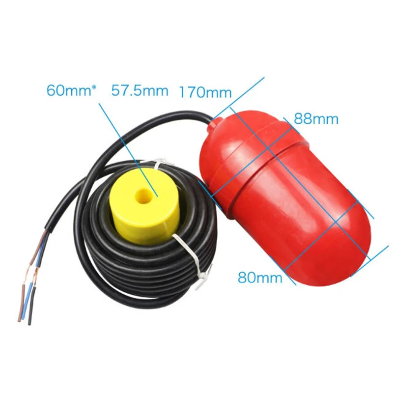 1PC Sewage Float Level Controller UQK-15/FQS Plastic Float Level Controller Switches Sewage Tank 2/3/4/5/6/8/10/15/20M