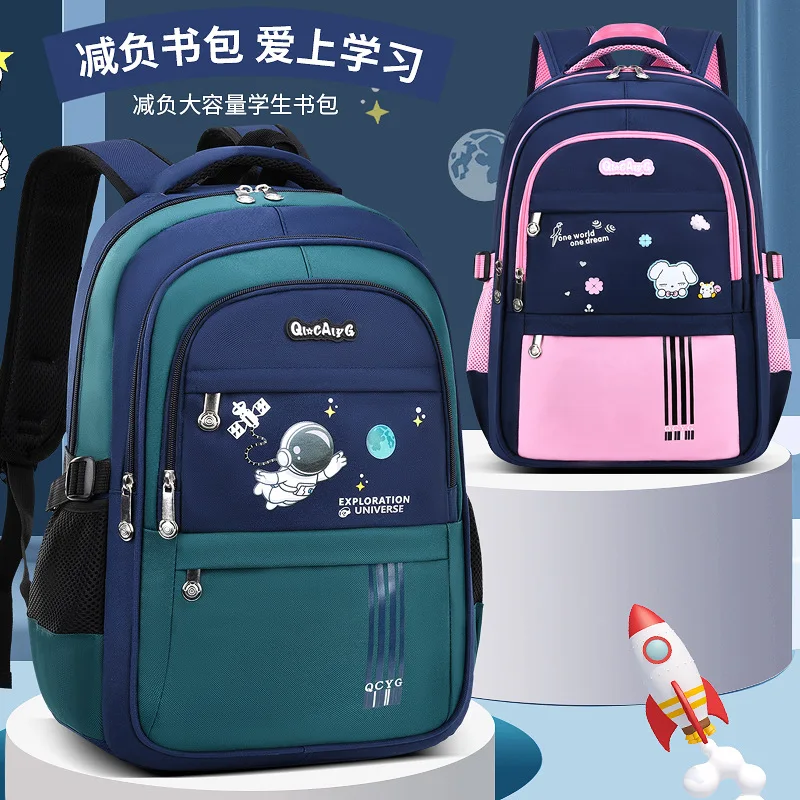 2024 Kids Backpack Children School Bags Large Capacity Lightweight Girls Boys Nylon Waterproof Backpack Kids Book Bags Teenager