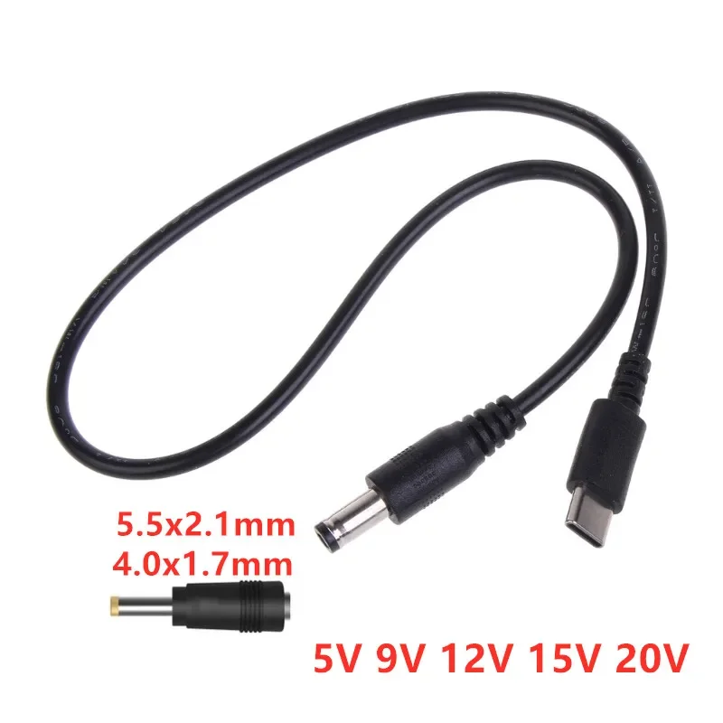 USB C typ C PD do 5V 9V 12V 15V 20V 5.5x2.1mm 4.0x1.7mm kabel zasilający do routera bezprzewodowego Laptop LED głośnik kamera