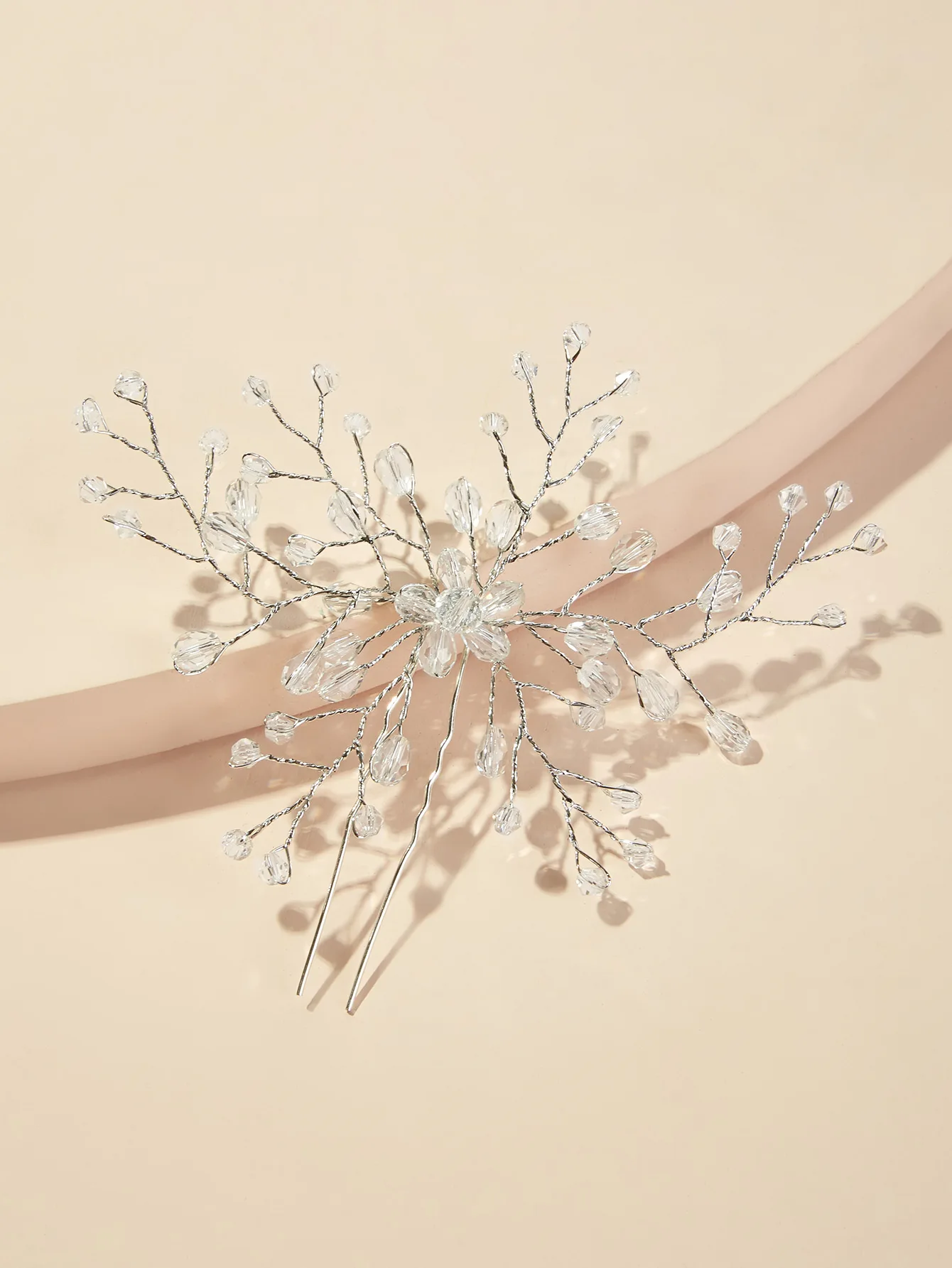 Luxury Bridal Hairpin Crystal Wedding Hair Fork Black and White Rhinestones Hair Headpiece Golden Aolly Jewelry Hair Accessories