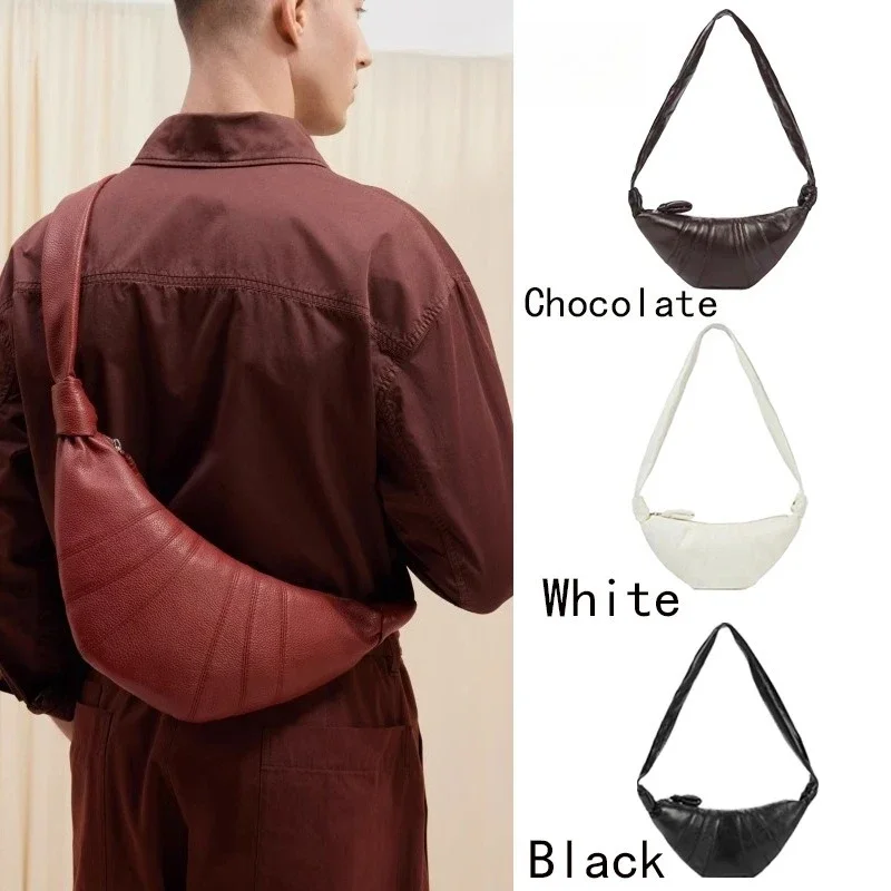 

Croissant Buns Niche Texture Croissant Buns Dumpling Buns Crossbody Chest Bag Maillard Fashionable and Retro Women's TrendyBags