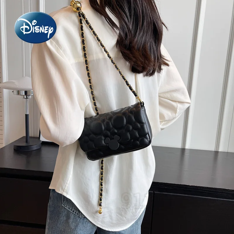 Disney Mickey New Women\'s Shoulder Bag Cartoon Mini Women\'s Bag Luxury Brand Fashion Trend One Shoulder Oblique Bag High Quality